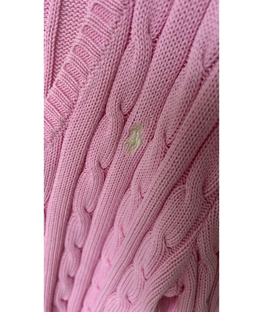 POLO RALPH LAUREN Розовый хлопковый джемпер / свитер, фото 4