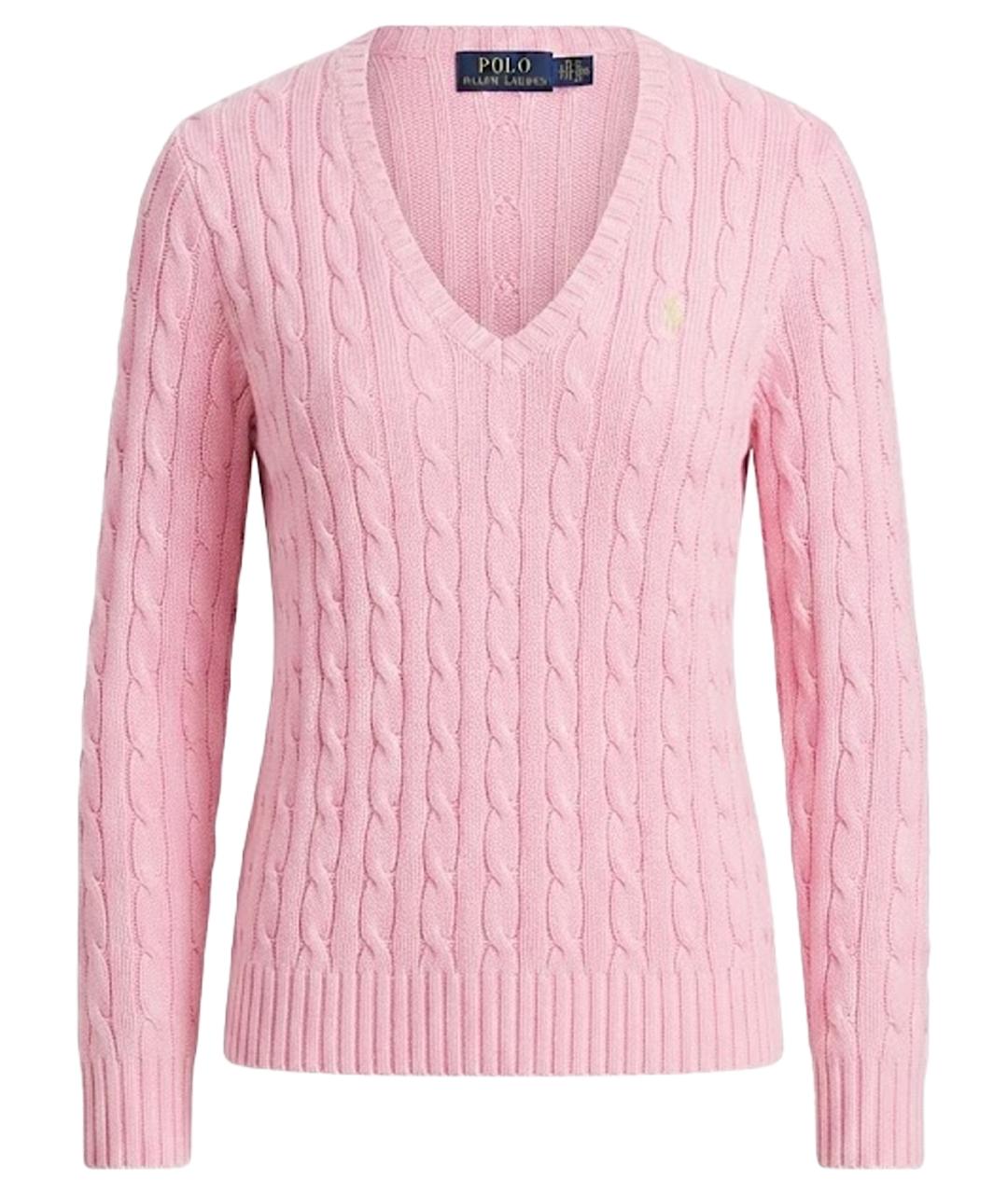 POLO RALPH LAUREN Розовый хлопковый джемпер / свитер, фото 1