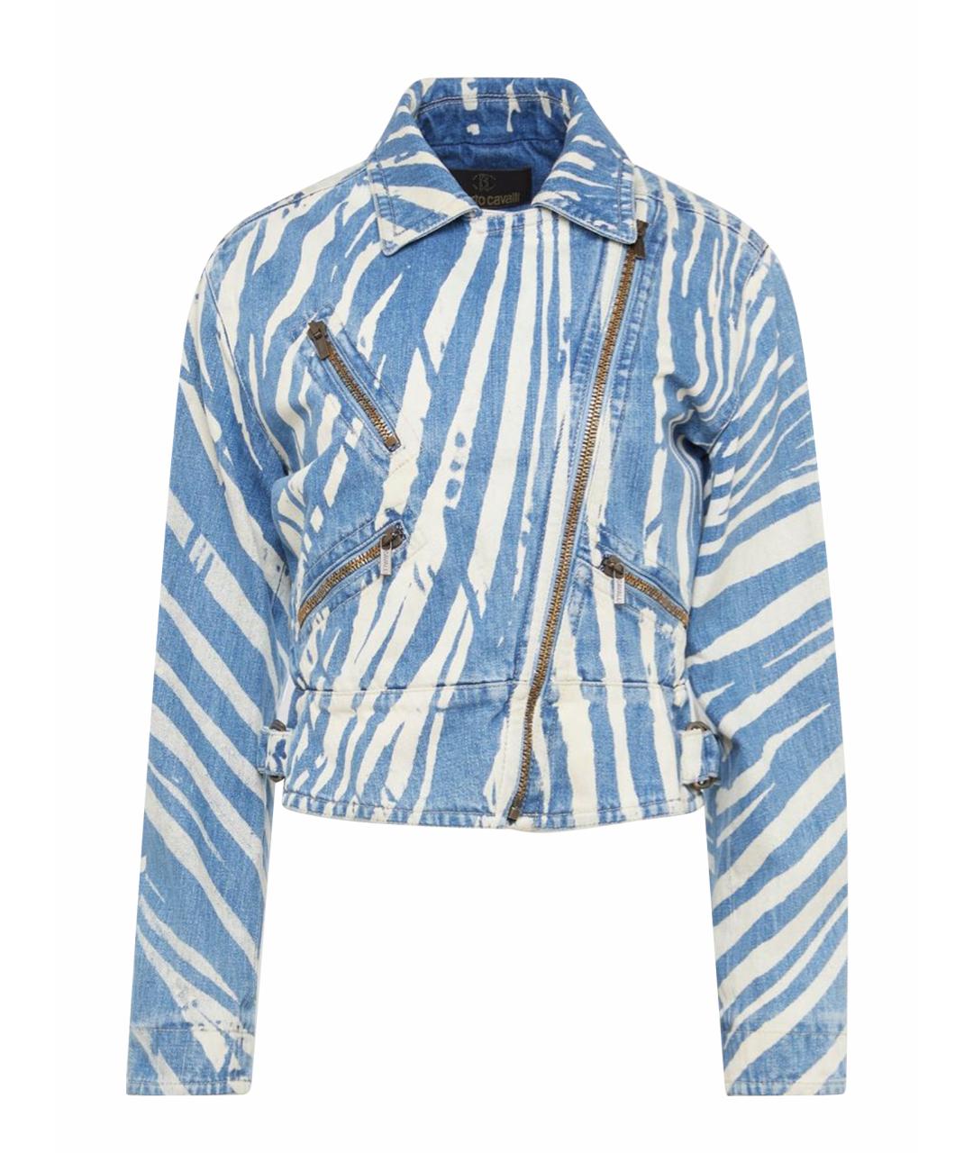 ROBERTO CAVALLI Синяя деним куртка, фото 1