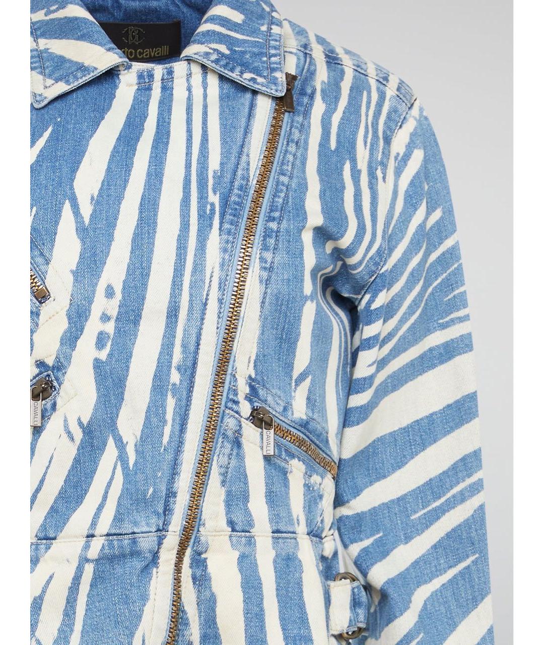 ROBERTO CAVALLI Синяя деним куртка, фото 4