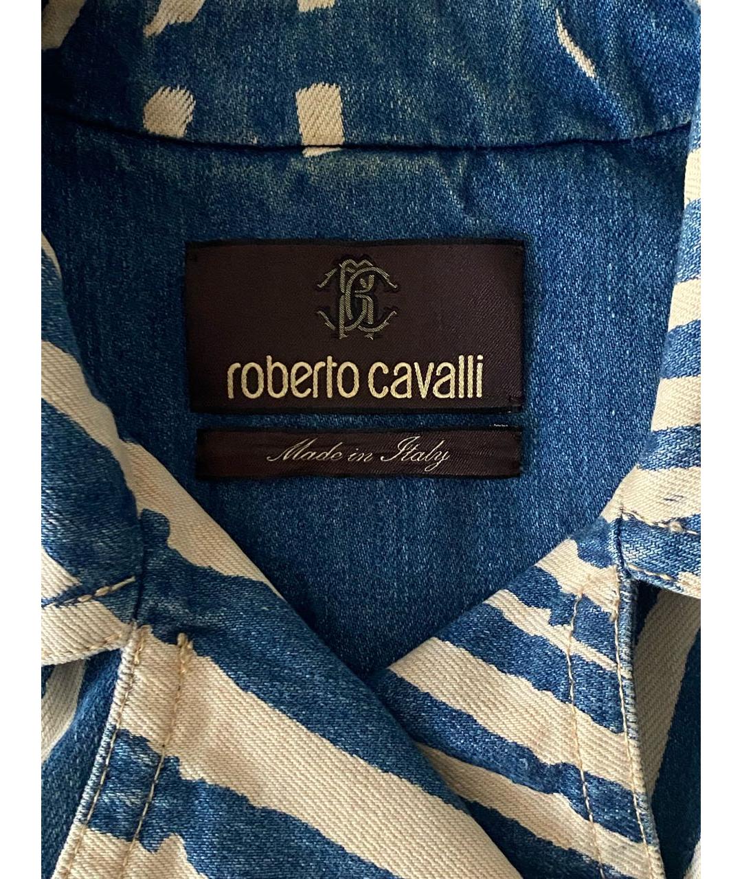 ROBERTO CAVALLI Синяя деним куртка, фото 3