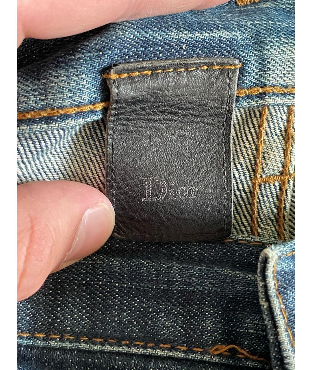 CHRISTIAN DIOR Темно-синие хлопковые джинсы скинни, фото 2