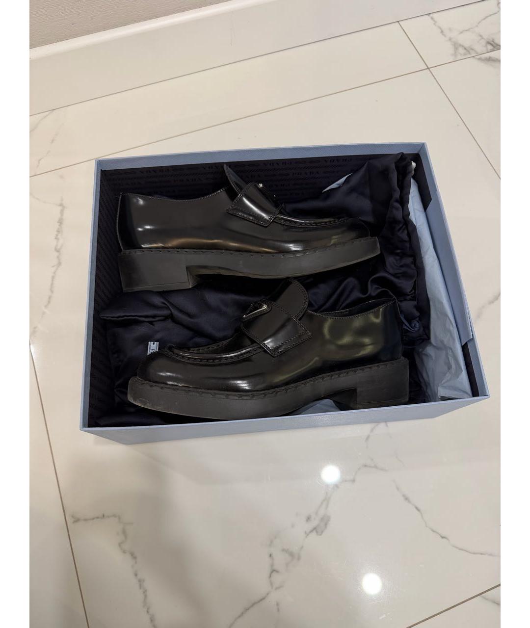 PRADA Черные кожаные лоферы, фото 3