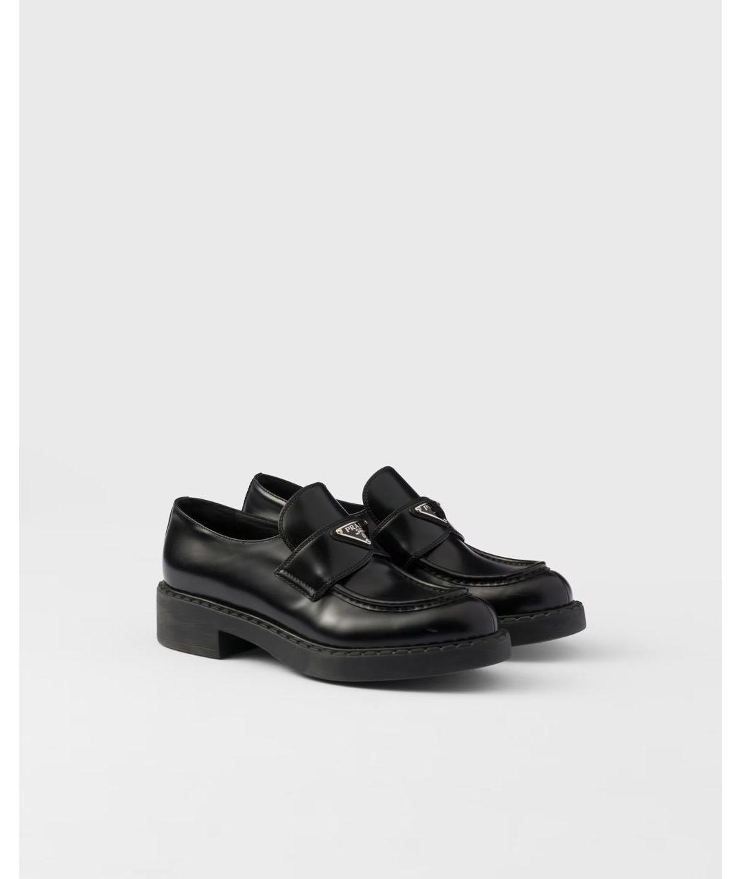 PRADA Черные кожаные лоферы, фото 4