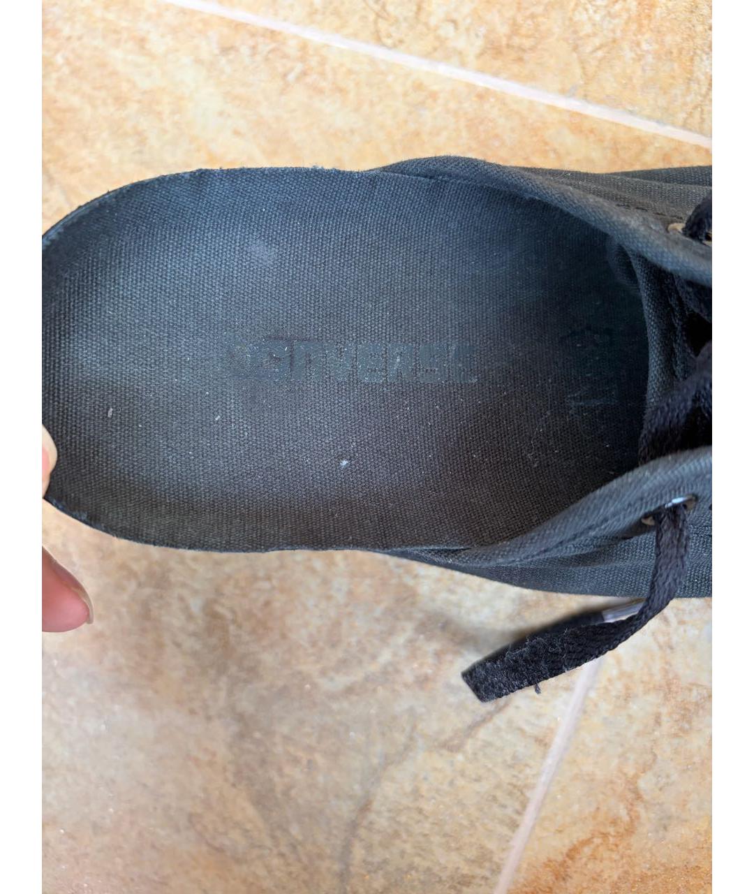 CONVERSE Черные текстильные низкие кроссовки / кеды, фото 7