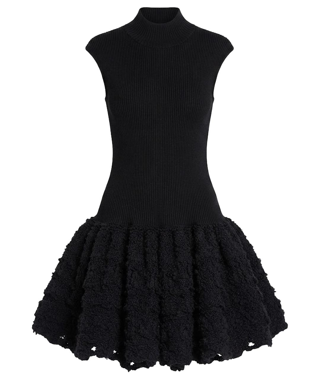 ERMANNO SCERVINO Черное шерстяное коктейльное платье, фото 1