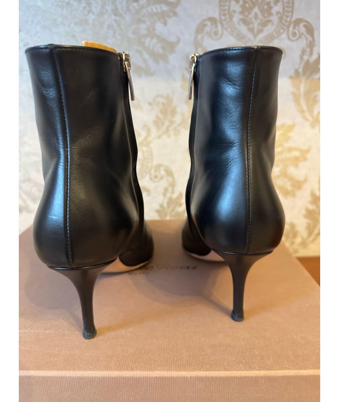 GIANVITO ROSSI Черные кожаные ботильоны, фото 3