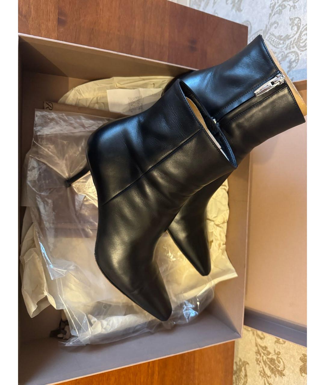 GIANVITO ROSSI Черные кожаные ботильоны, фото 7