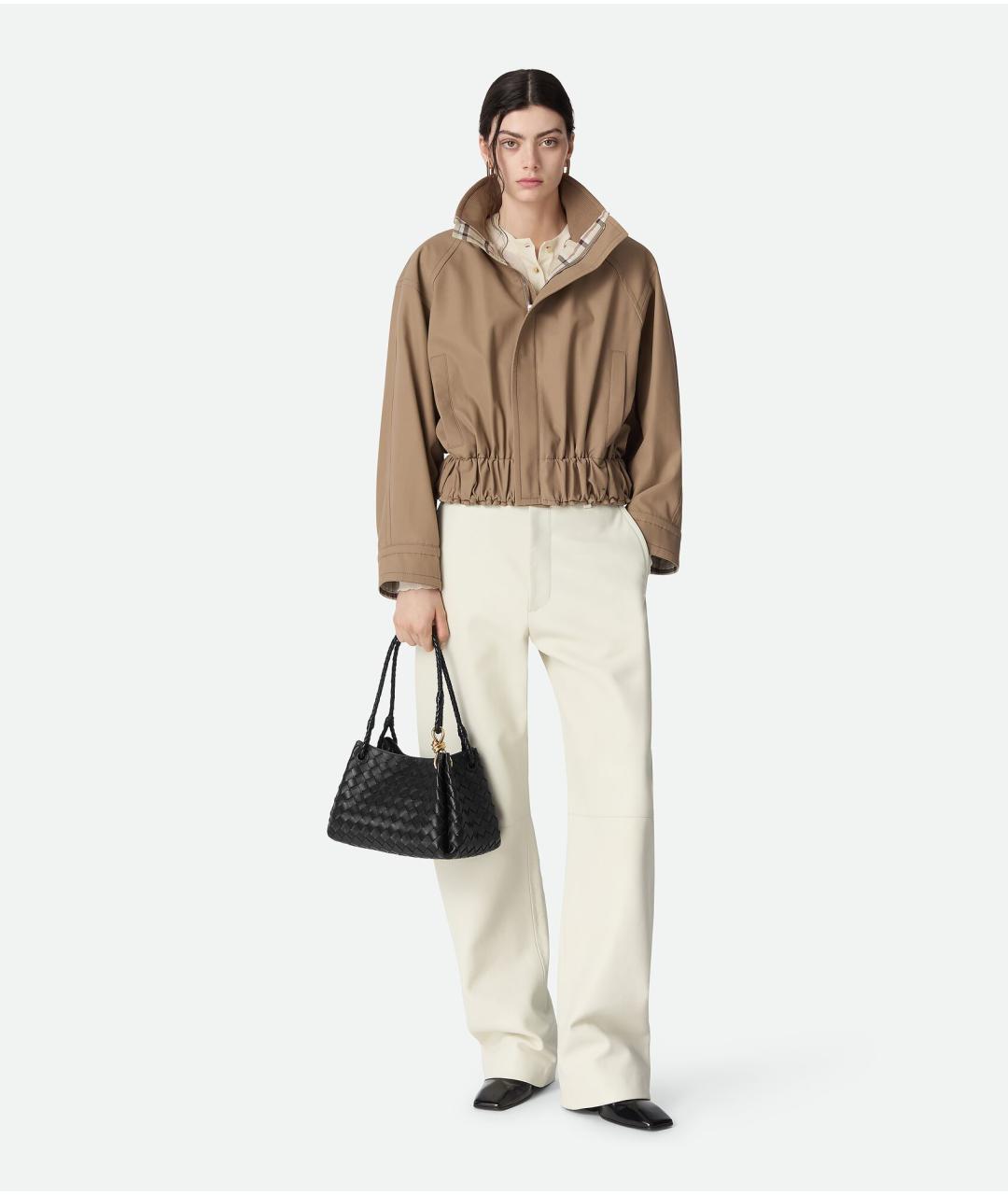 BOTTEGA VENETA Черная кожаная сумка с короткими ручками, фото 5