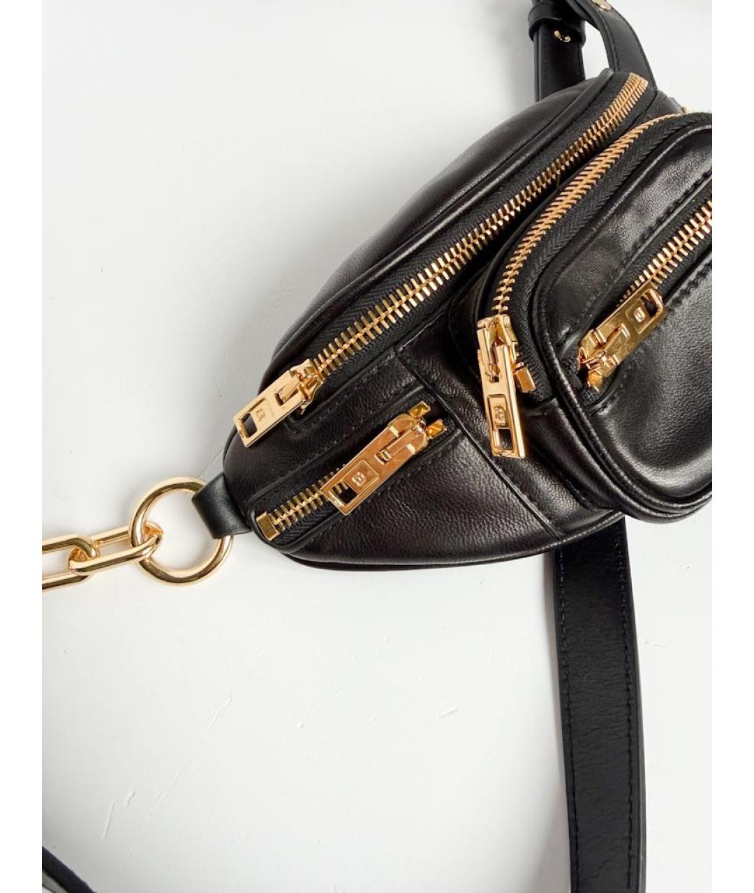 ALEXANDER WANG Черная кожаная поясная сумка, фото 4