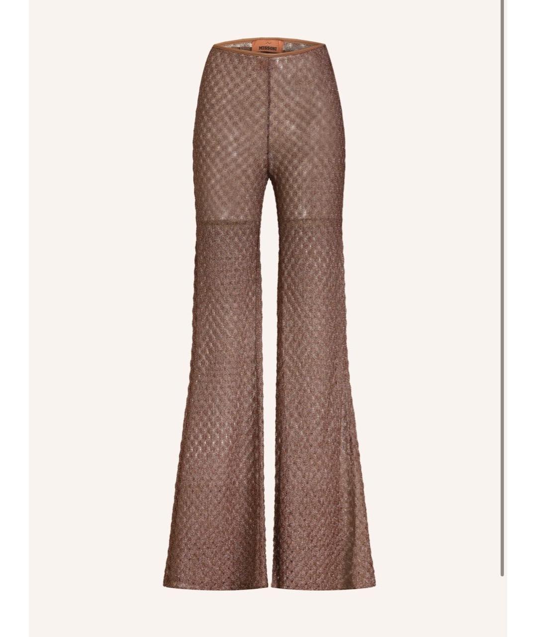 MISSONI Коричневые вискозные брюки широкие, фото 5