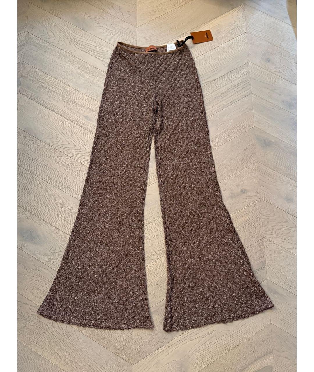 MISSONI Коричневые вискозные брюки широкие, фото 7