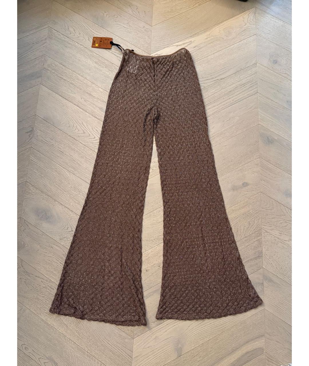 MISSONI Коричневые вискозные брюки широкие, фото 2