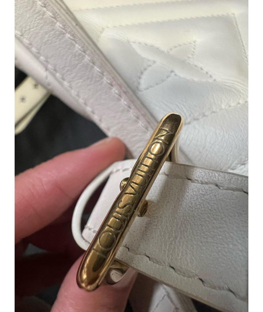 LOUIS VUITTON Бежевая кожаная поясная сумка, фото 6