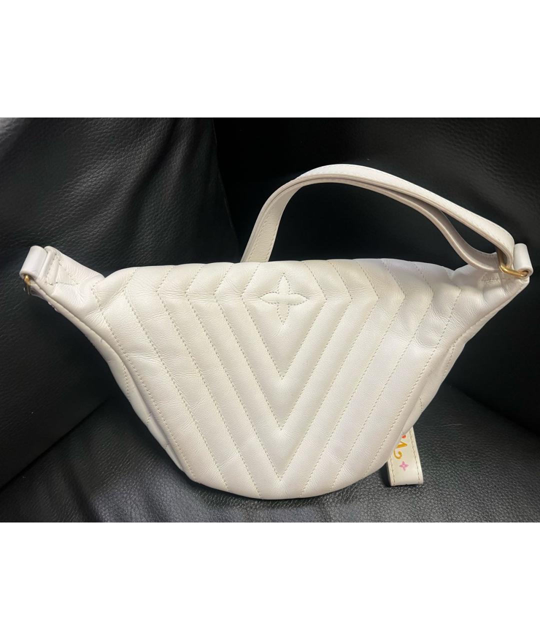 LOUIS VUITTON Бежевая кожаная поясная сумка, фото 2