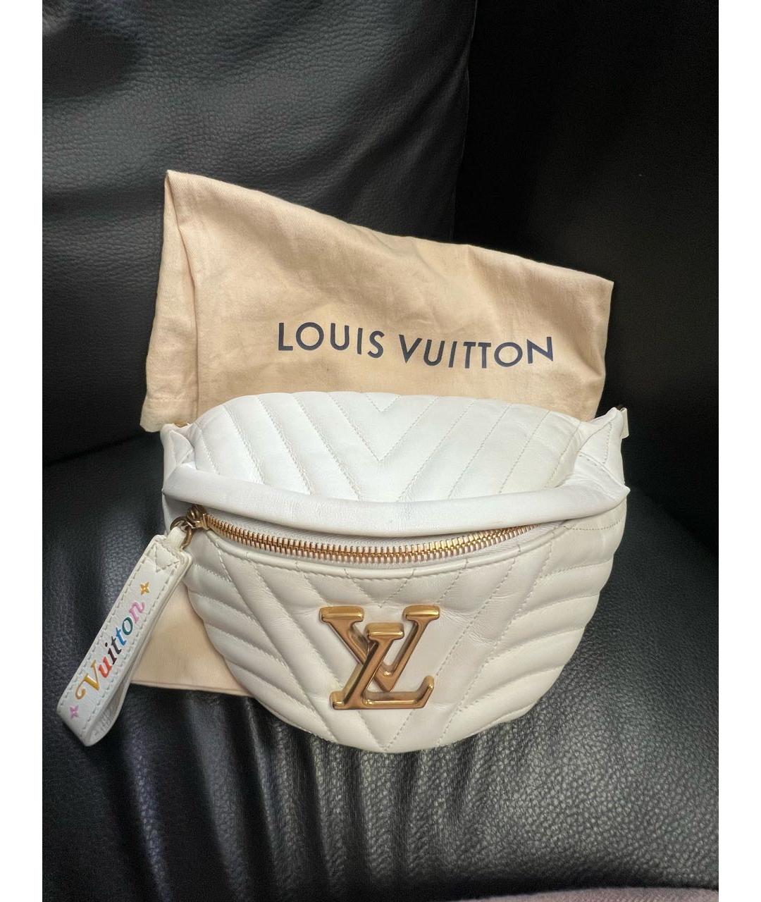 LOUIS VUITTON Бежевая кожаная поясная сумка, фото 9