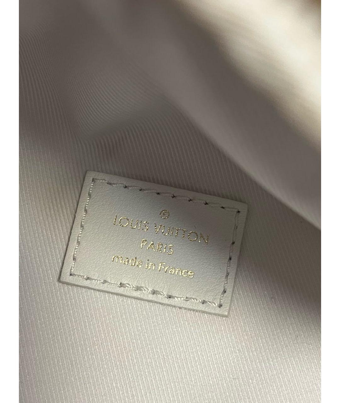 LOUIS VUITTON Бежевая кожаная поясная сумка, фото 4