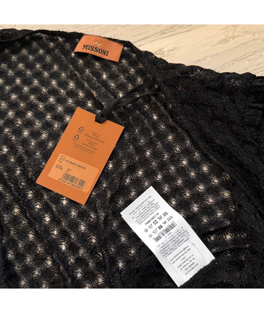 MISSONI Черная вискозная блузы, фото 5