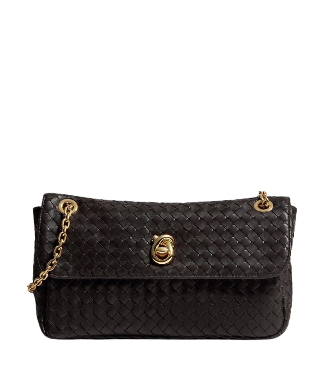 BOTTEGA VENETA Коричневая кожаная сумка через плечо, фото 1
