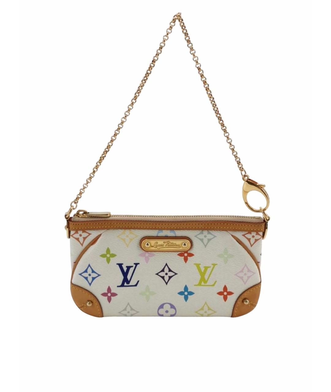 LOUIS VUITTON Белая кожаная сумка через плечо, фото 1