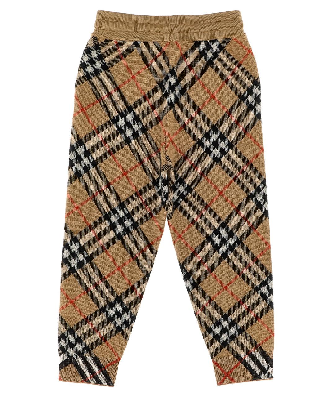 BURBERRY Бежевые шерстяные брюки и шорты, фото 2