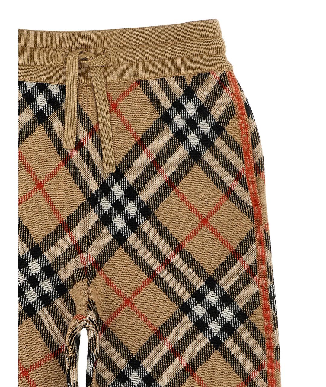 BURBERRY Бежевые шерстяные брюки и шорты, фото 3