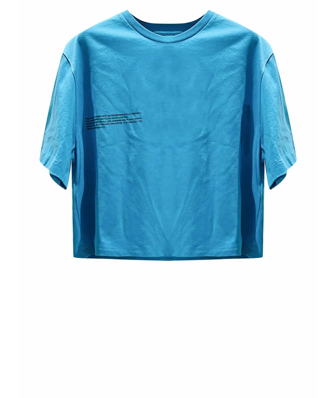 THE PANGAIA Голубая хлопковая футболка, фото 1