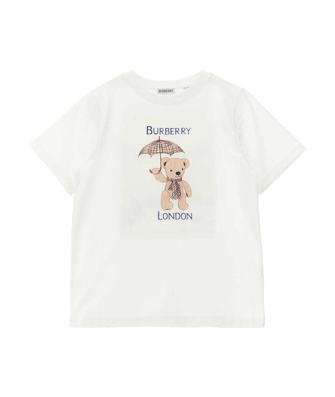 BURBERRY Белый хлопковый детская футболка / топ, фото 1
