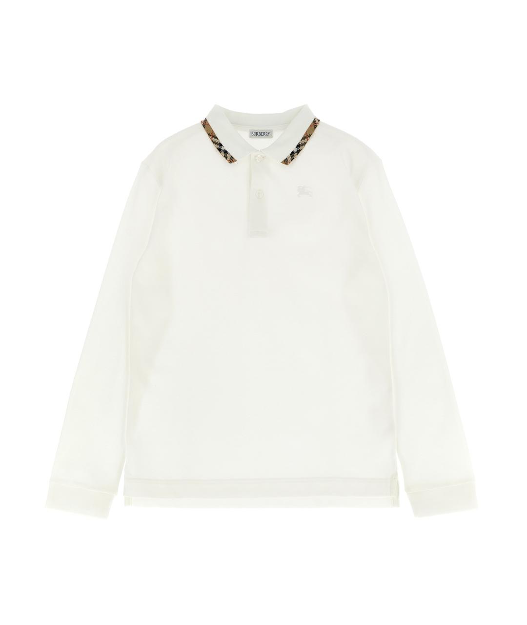 BURBERRY Белая хлопковая детская футболка, фото 1