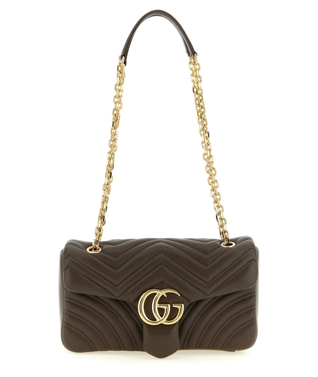 GUCCI Коричневая кожаная сумка через плечо, фото 1