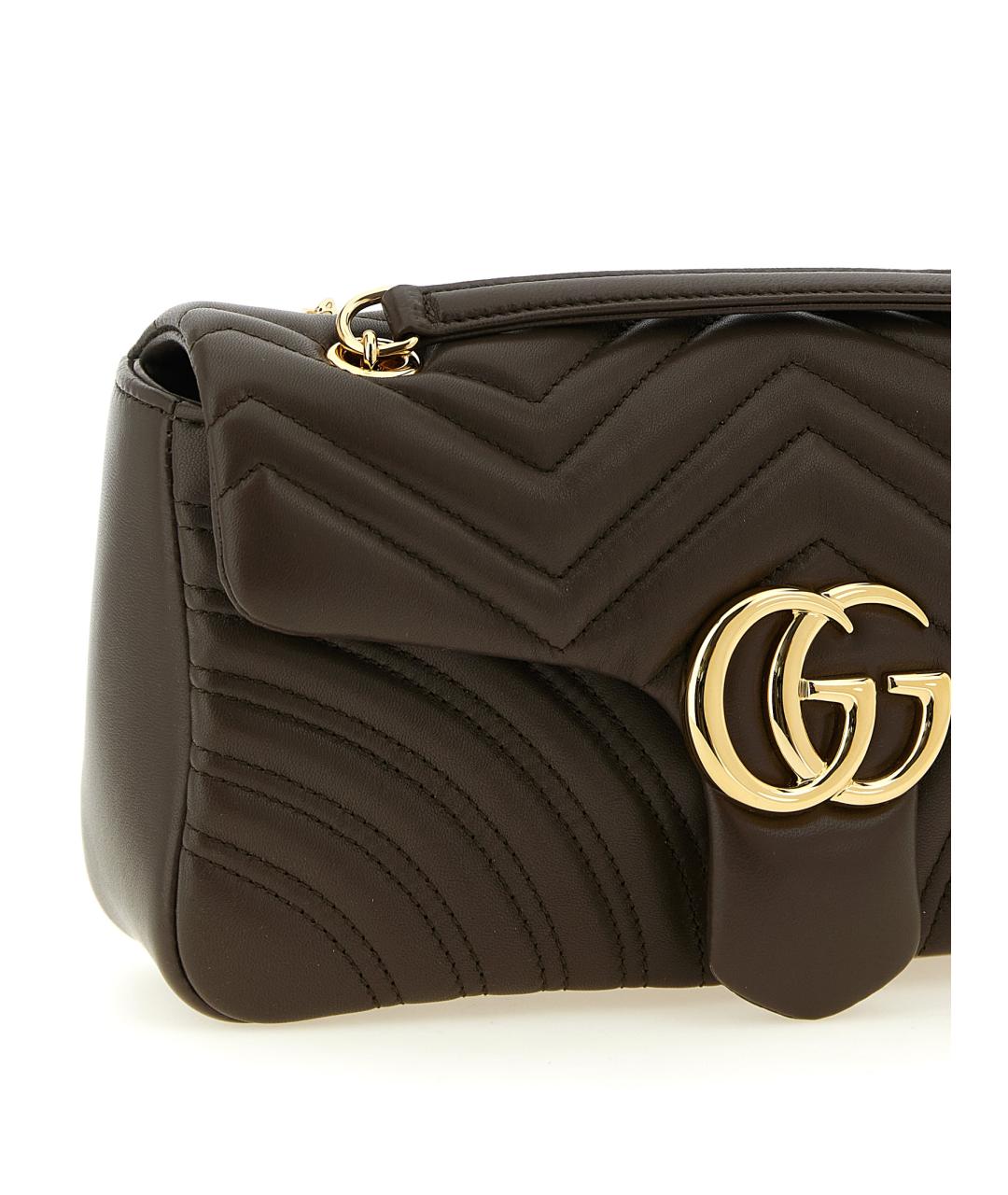 GUCCI Коричневая кожаная сумка через плечо, фото 3