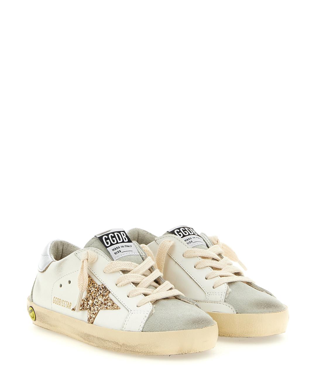 GOLDEN GOOSE Белые кожаные кеды, фото 1