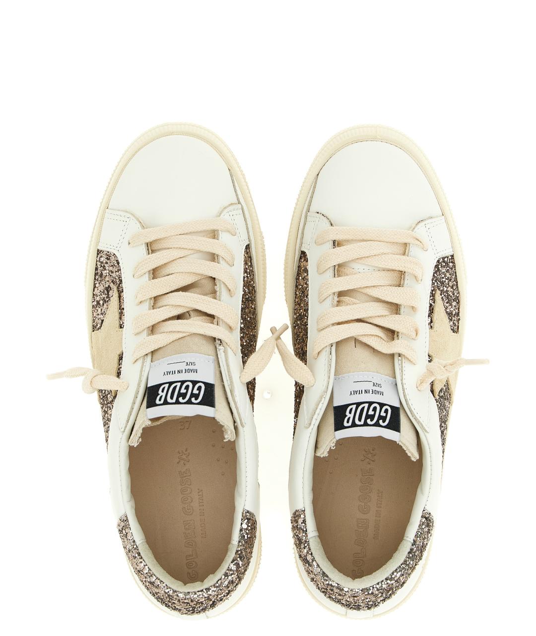 GOLDEN GOOSE Бежевые кожаные кеды, фото 3
