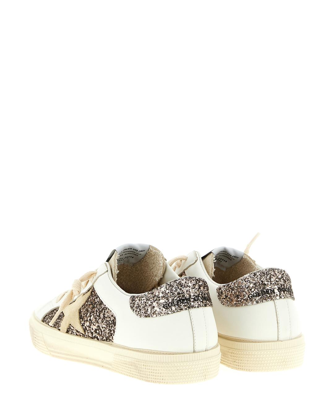 GOLDEN GOOSE Бежевые кожаные кеды, фото 2