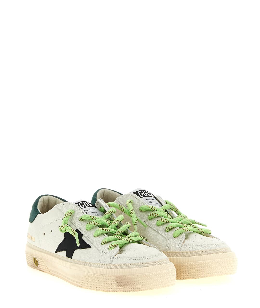 GOLDEN GOOSE Белые кожаные кеды, фото 1