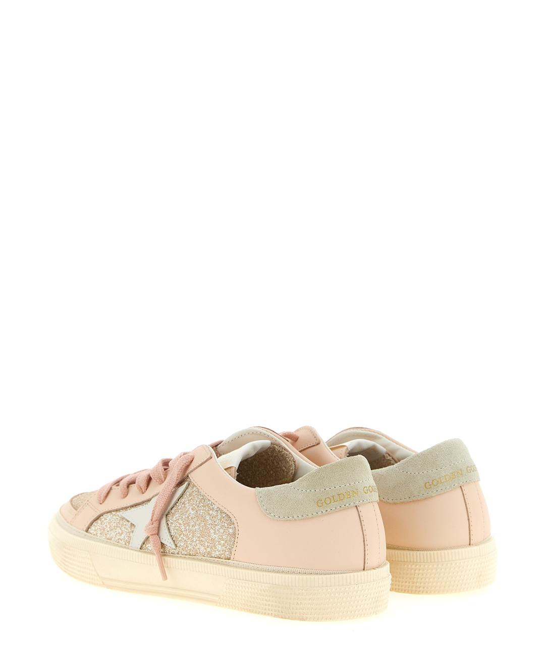GOLDEN GOOSE Розовые кожаные кеды, фото 2
