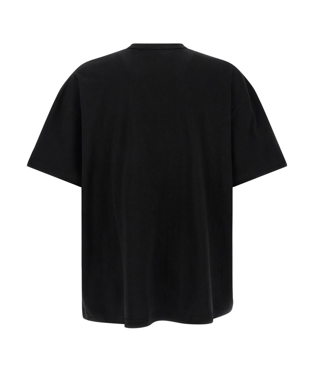 COMME DES GARÇONS Черная хлопковая футболка, фото 2