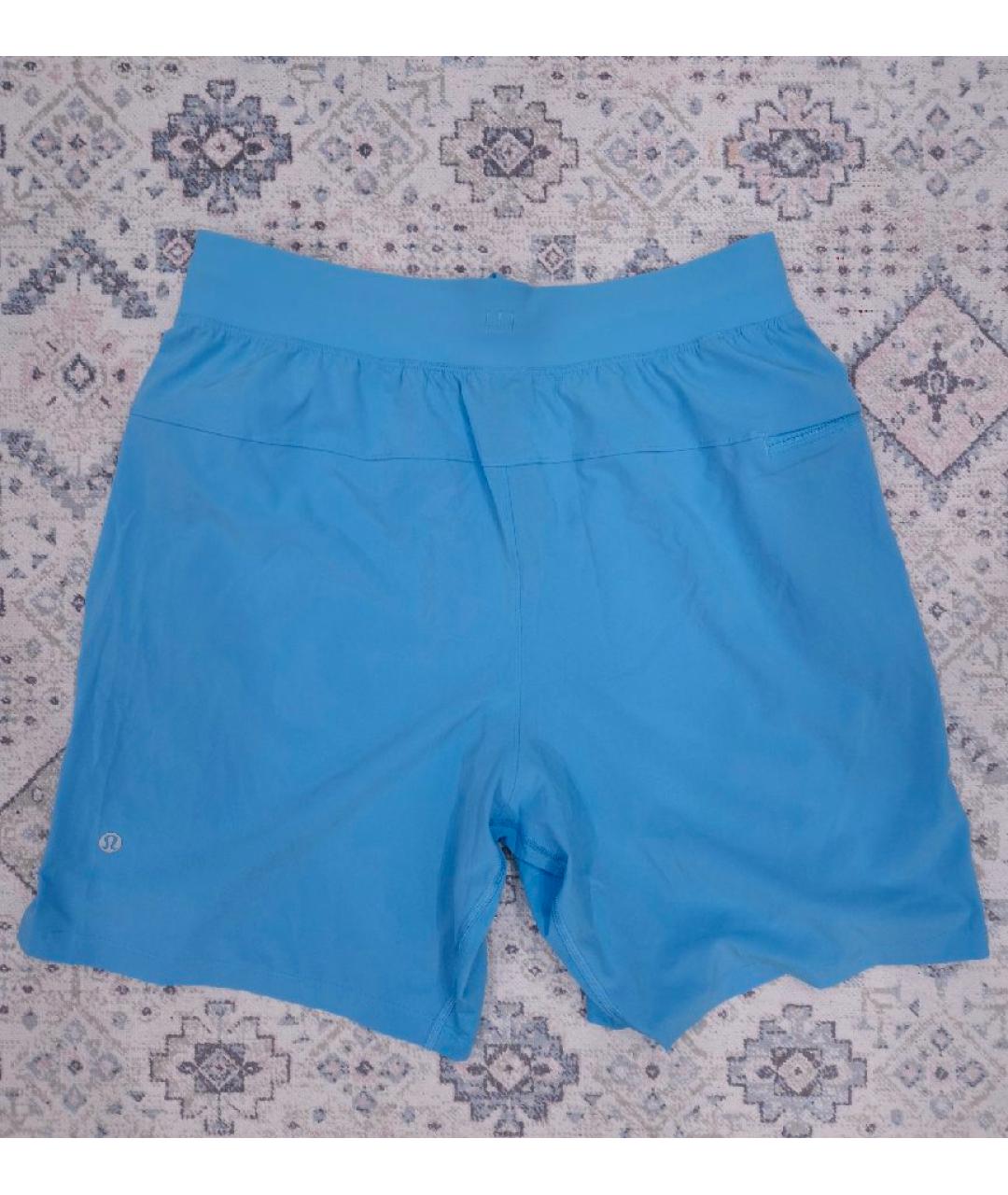 Lululemon Голубые полиэстеровые шорты, фото 2