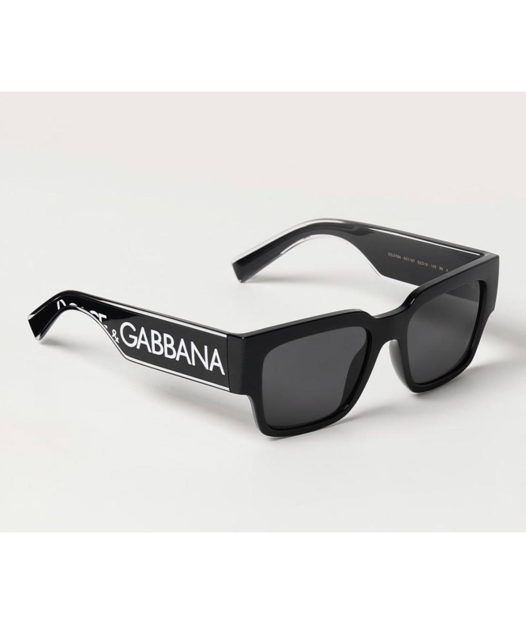 DOLCE&GABBANA Черные пластиковые солнцезащитные очки, фото 4