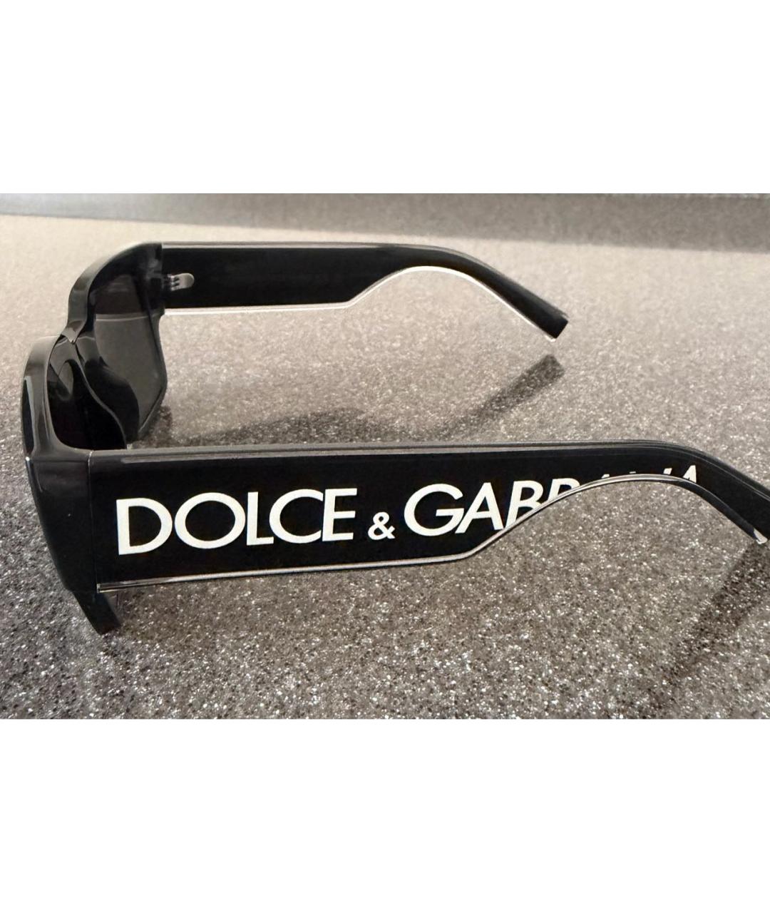 DOLCE&GABBANA Черные пластиковые солнцезащитные очки, фото 3