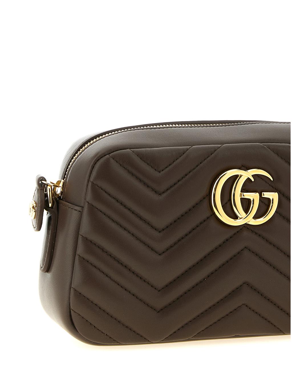 GUCCI Коричневая кожаная сумка через плечо, фото 3