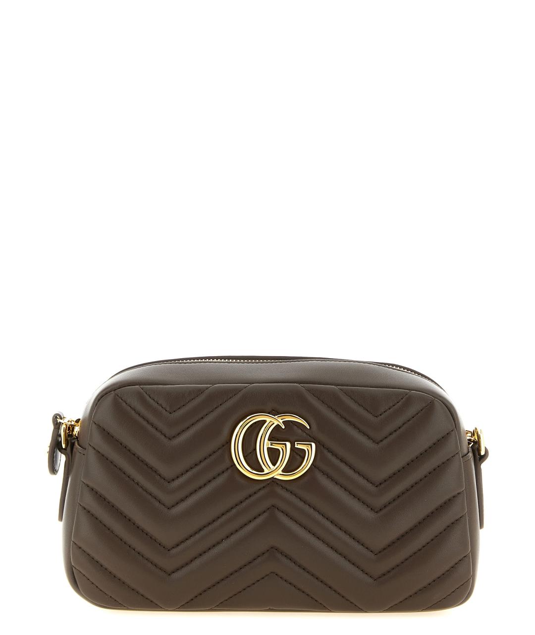 GUCCI Коричневая кожаная сумка через плечо, фото 1