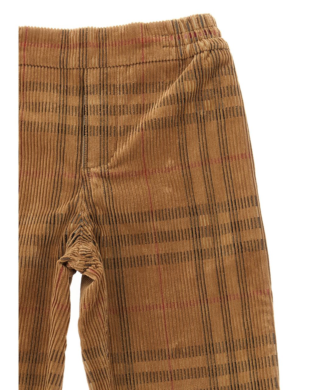 BURBERRY Бежевые хлопковые брюки и шорты, фото 3