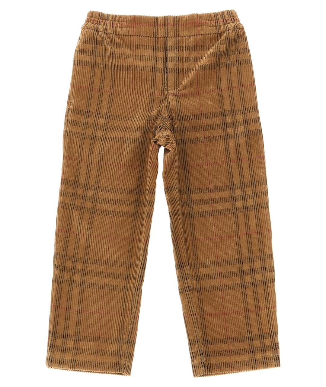 BURBERRY Бежевые хлопковые брюки и шорты, фото 1