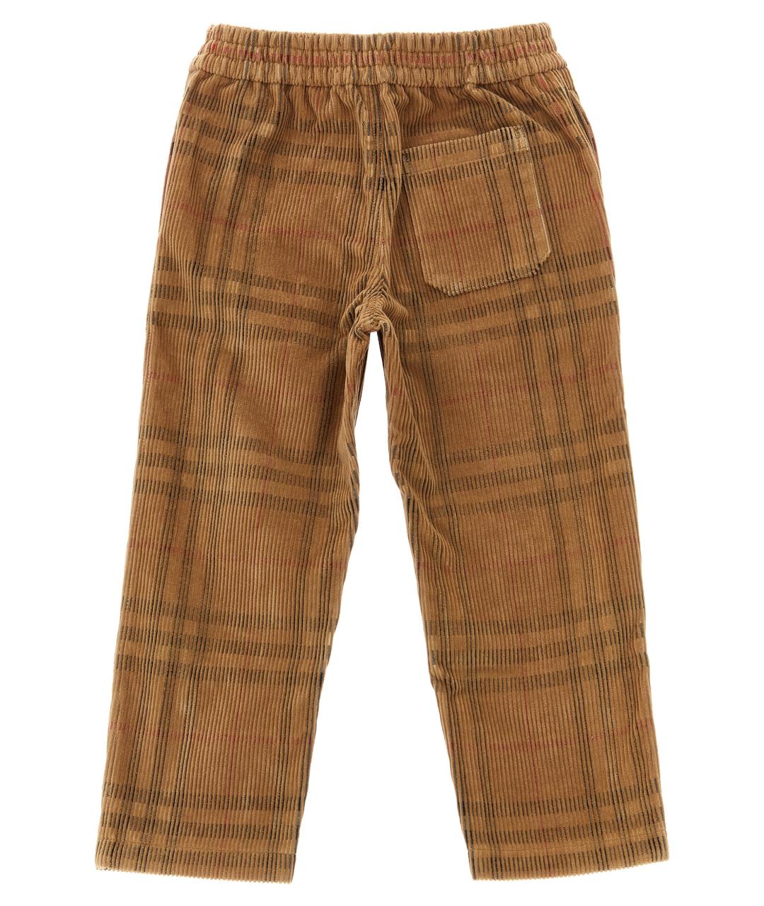 BURBERRY Бежевые хлопковые брюки и шорты, фото 2