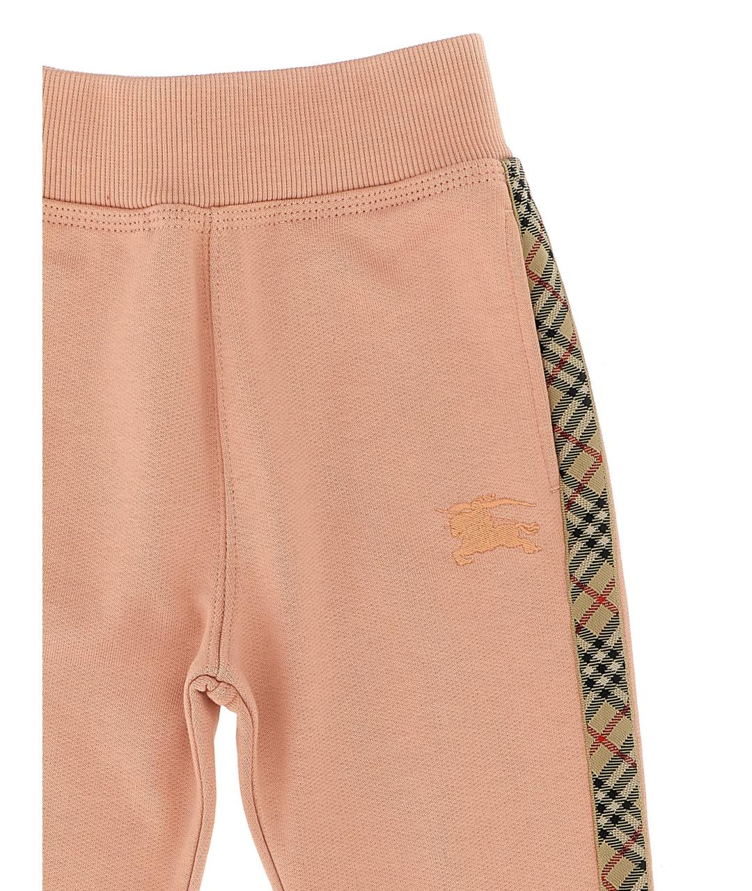 BURBERRY Розовые хлопковые брюки и шорты, фото 3
