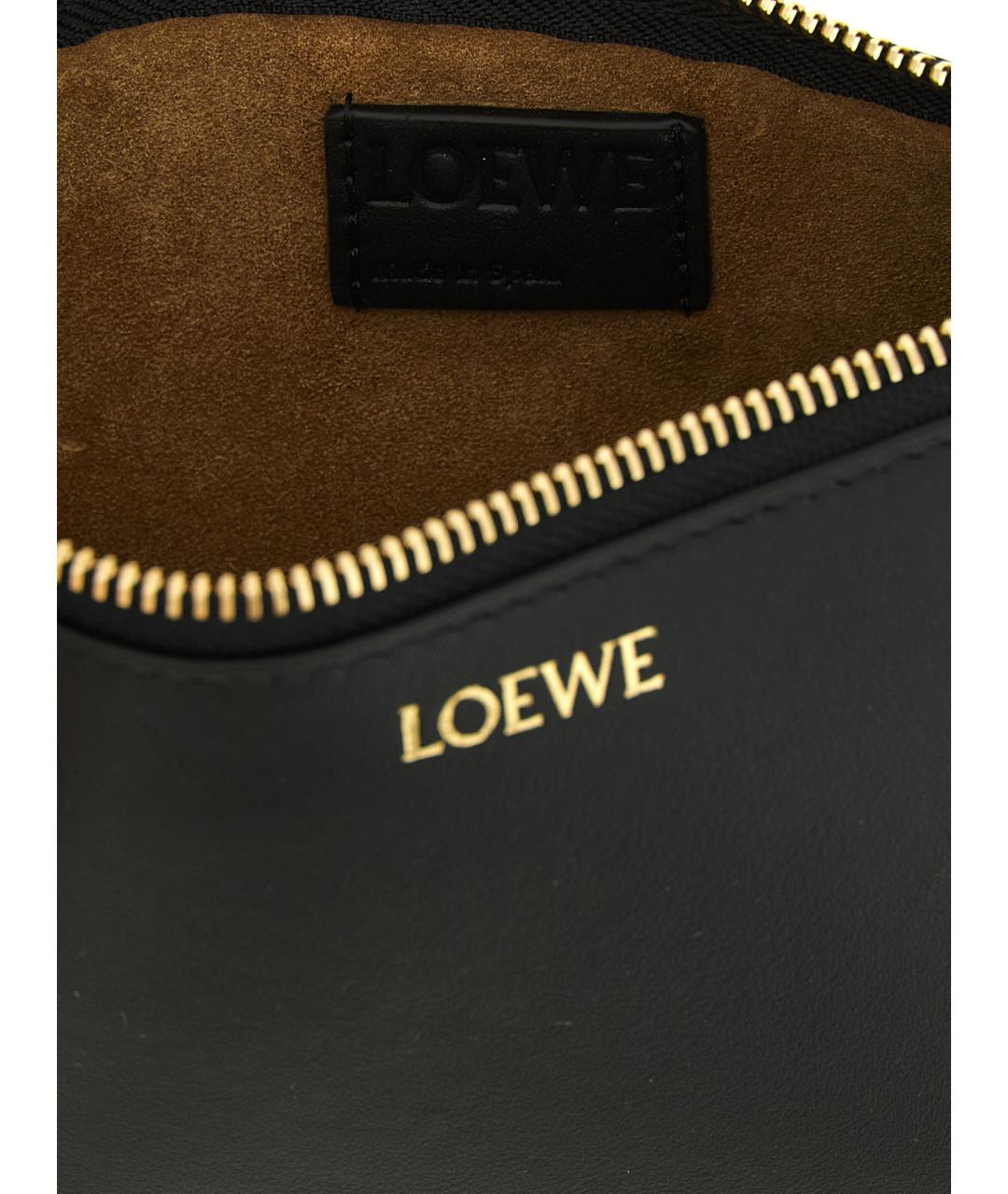 LOEWE Черная кожаная сумка через плечо, фото 4