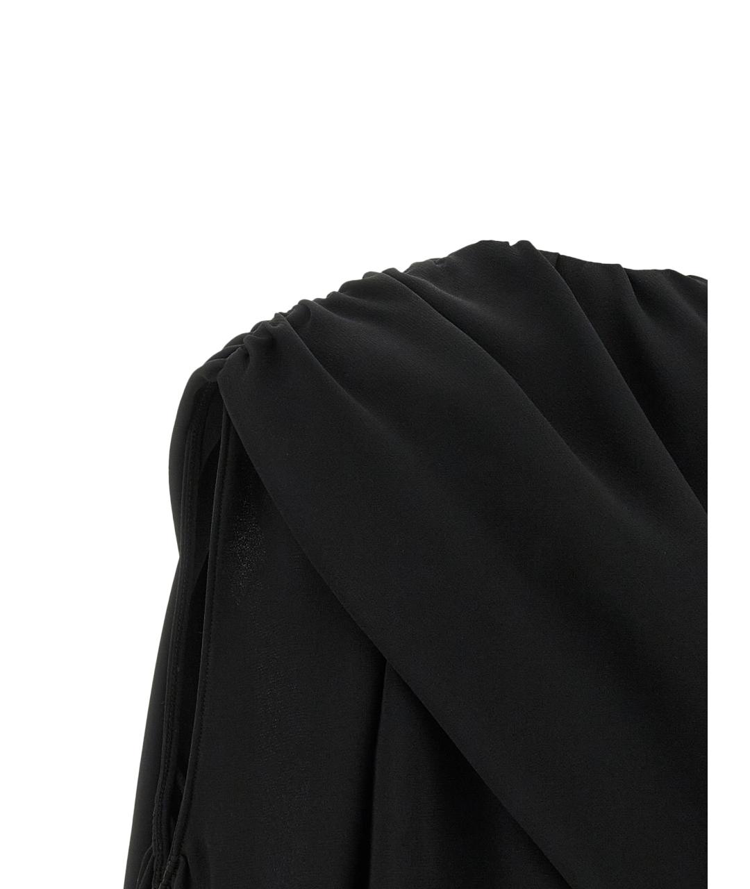 BALENCIAGA Черная шелковая блузы, фото 4