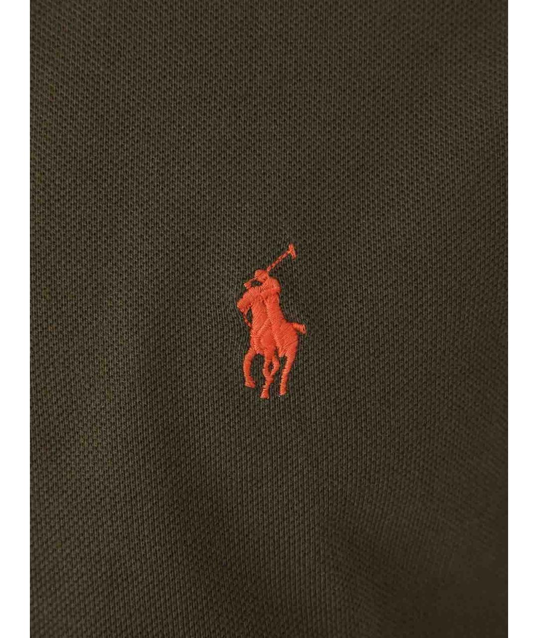 POLO RALPH LAUREN Зеленое хлопковое поло с коротким рукавом, фото 3