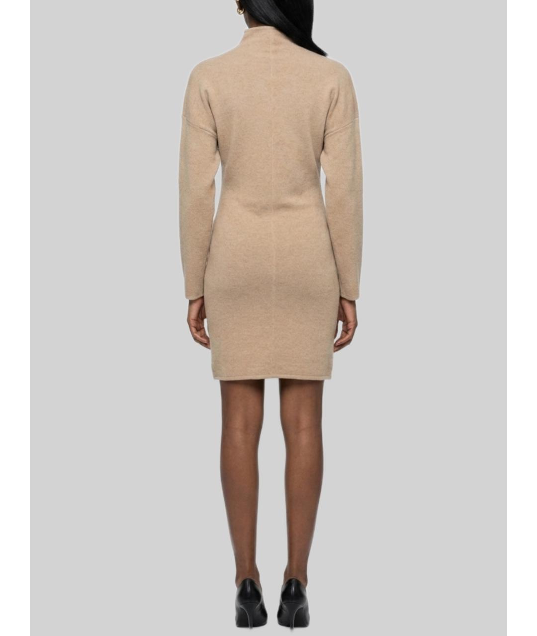 MAX MARA Бежевое шерстяное повседневное платье, фото 3